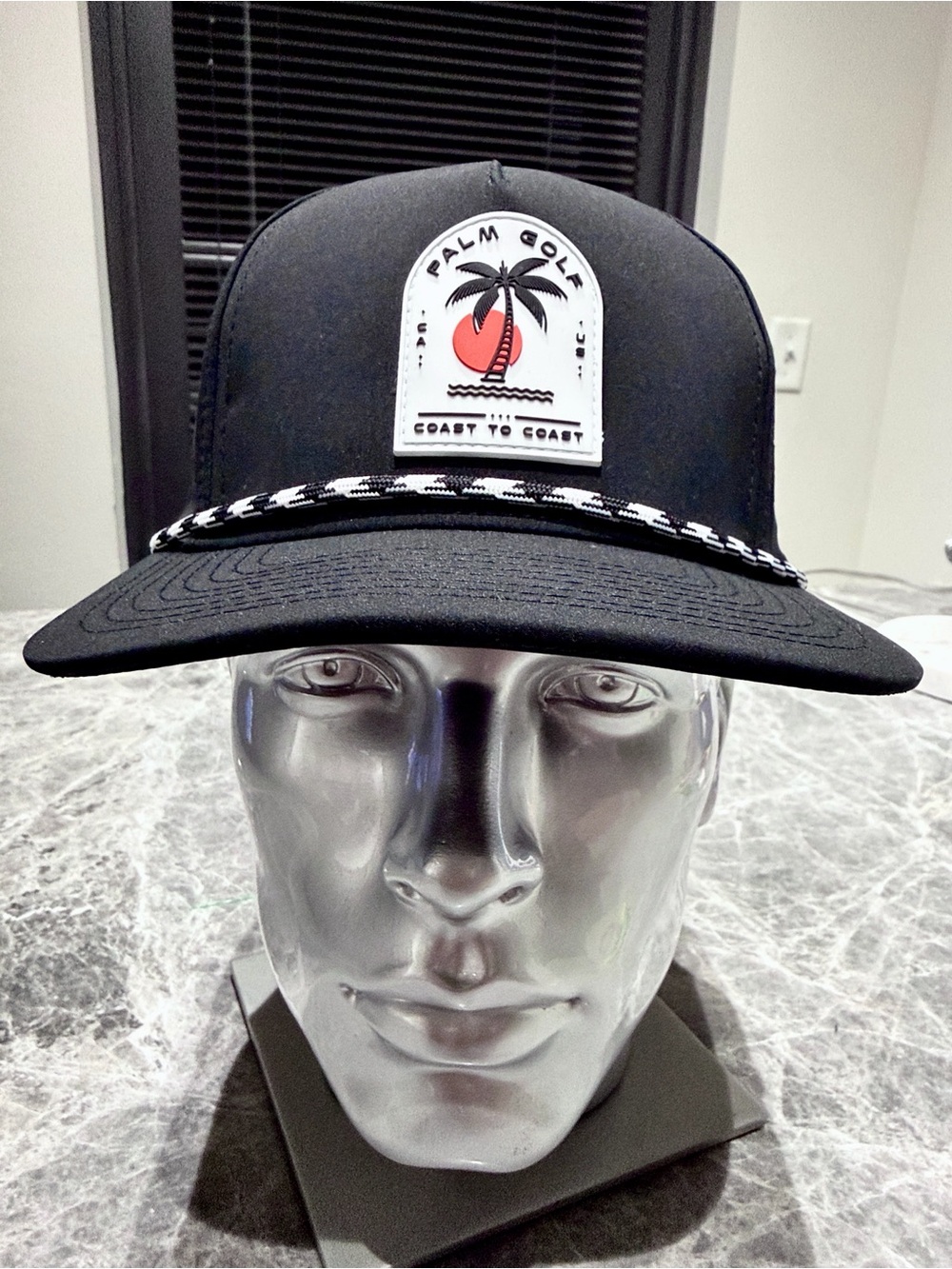 Palm Golf Co. Coast to Coast Snapback Hat – Charcoal Gray Rope Golf Cap – OSFM
